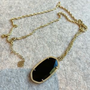 Kendra Scott black and gold necklace
